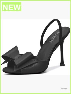 Satin Slingback Open Toe Mules Stiletto Heels Comfortable Wedding Party Shoes